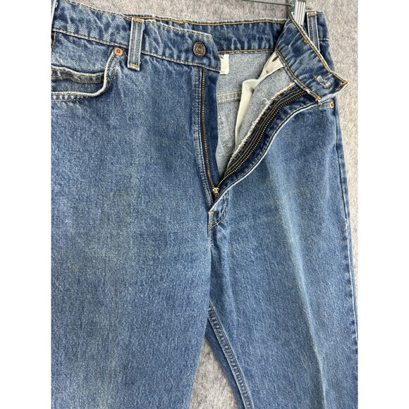 VTG 90s Levi's 517 Orange Tab Bootcut Denim Jeans Men 36x32 Made USA 1997 - Picture 3 of 10